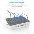 thumbnail image 5 of Charging Station for Multiple Devices, MSTJRY 5 Port Multi USB-A Charger Station with Power Switch Designed for iPhone iPad Cell Phone Tablets (White, 6 Mixed Short Cables Included), 5 of 5