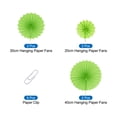thumbnail image 3 of Unique Bargains Hanging Paper Fans Party Set 6Pcs Round Pattern Hanging Paper Fans Decoration for Home Birthday Wedding(Green), 3 of 7