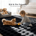 thumbnail image 6 of Buganda Area Rugs for Living Room, Soft Shaggy Rug for Bedroom , Non Slip Machine Washable Carpet, Black, 2'x3', 6 of 8