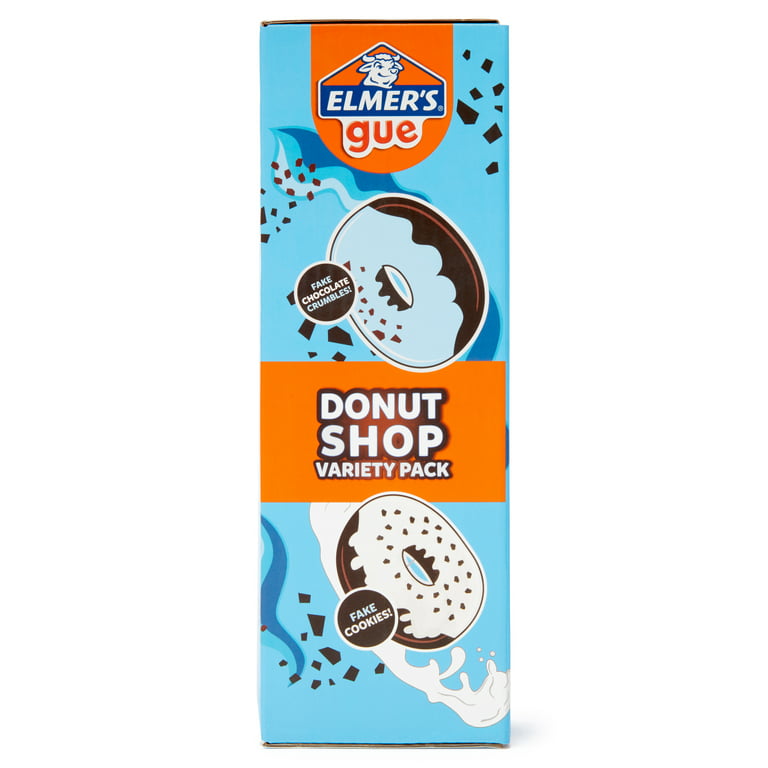 Elmers GUE Premade, Donut Shop Variety Pack, Scented, Includes Fluffy,  Glossy Blue, Slime Add-Ins, 2 Count