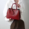 thumbnail image 4 of LinYooLi New Large PU Leather Crossbody Bags For Women Summer Crocodile Pattern Solid Color Lady Shoulder Handbags Simple Female Totes, 4 of 6