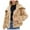 Coffee, variant on YDFCWXW Women's Fur Cropped Coat Long Sleeve Open Front Winter Jacket Plus Size Fluffy Puffer Overcoat Hot Pink, 3XL