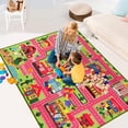thumbnail image 5 of Kids Carpet Playmat Rug 59"x39.4", Car Rug for Kids Cars, Non-Slip Town City Road Map Kids Rug for Playroom Bedroom Boys, Kids Car Mat Road Rug, Track Rug Car Play Rug for Kids (59X39.4 INCH-Pink), 5 of 6