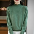 thumbnail image 4 of Wlynlyn Chemises à Manches Longues pour Femmes Col Roulé Automne Hiver Chaud Couleur Unie Tricoté Ample Chandail Tops, 4 of 6