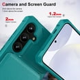 thumbnail image 4 of Allytechgroup Wallet Case for Samsung Galaxy S23 FE, PU Leather Hard PC Back Cover Shockproof Kickstand Bumper Anti-Slip Magnetic Closure Case Cover for Women Men, Green, 4 of 8