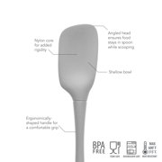 Tovolo Flex-Core Silicone Spoonula Nonstick Safe BPA-Free, Oyster Gray