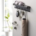 thumbnail image 4 of Estante de pared con gancho trasero magnético para puerta de casa sin perforaciones (negro, 4 of 5