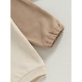 thumbnail image 6 of Bagilaanoe Newborn Baby Girl Boy Romper Sweatshirt Long Sleeve Bodysuits Contrast Color Pullover 3M 6M 9M 12M 18M Infant Casual Tee Tops, 6 of 8
