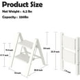 thumbnail image 6 of 2 Step Ladder,Aluminum Lightweight Folding 2 Step Stool with Anti-Slip Wide Pedal, 330lbs Capacity Step Ladder for Household,Kitchen,Office - White, 6 of 16