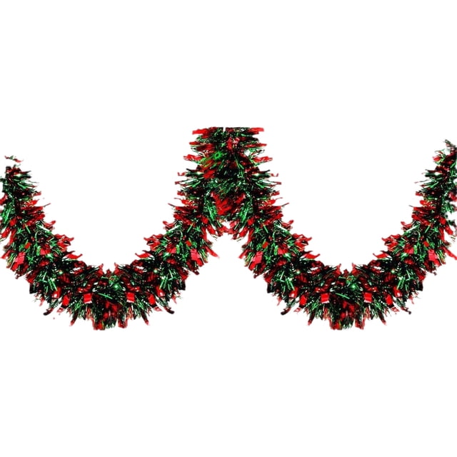 6.5ft Christmas Thickened Rattan Decoration, Christmas Tinsel Garland, Glitter Foil Decoration, Christmas Tree Strip Ribbon