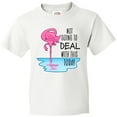 thumbnail image 3 of Inktastic Not Going to Deal with This Today- sleeping flamingo Youth T-Shirt, 3 of 5