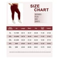 thumbnail image 3 of TIYOMI Plus Size Leggings For Women 5X Wine Red High Waist Pants Full Length Butt Fit Pants Casual Solid Color Ankle Leggings Outdoor Fall Winter Pants 5XL 28W, 3 of 4
