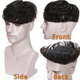 thumbnail image 3 of SEGO Human Hair Topper Clip in Hair Extension Hairpiece Hair Toupee with Hair Loss Thinning Hair Gray for Women/Men, 3 of 6