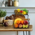 2 Tier Countertop Fruit Basket, Fruit Vegetable Storage Basket for