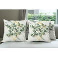 thumbnail image 6 of Ambesonne Eucalyptus Leaves Throw Pillow Cover 4 Pack, Branches Polygons, 24", Peacock Green Mustard, 6 of 7
