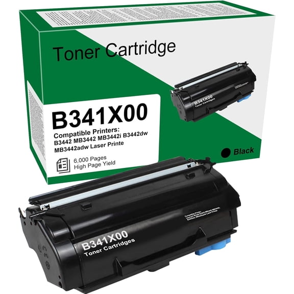 High Yield B341X00 Extra Toner Cartridges Compatible Lexmark B/MB3442 B341X00 Black Toner Use for B3442 MB3442 MB3442i B3442dw MB3442adw Laser Printe Toner