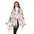 thumbnail image 3 of FORMRS Womens Scarf Winter Soft Long Big Warm Shawls Wrap Tassel Scarves, Flamingo Pattern, 3 of 9