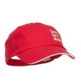 thumbnail image 5 of Tennis Game Set Match Embroidered Canvas Cap - Red White OSFM, 5 of 5