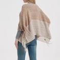 thumbnail image 7 of AWZXDE Women's Spring/Autumn/Winter Batwing Sleeve Knitted Shawl Wrap - Oversized Cardigan-Style Poncho for Layered Fashion Khaki,One Size, 7 of 7