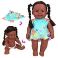 thumbnail image 3 of Juguete de Muñeca para Niños, Exquisita Muñeca africana Negra, Linda para Chidren Entretenimiento, Juegos de Rol de Juego Bebé, 3 of 7