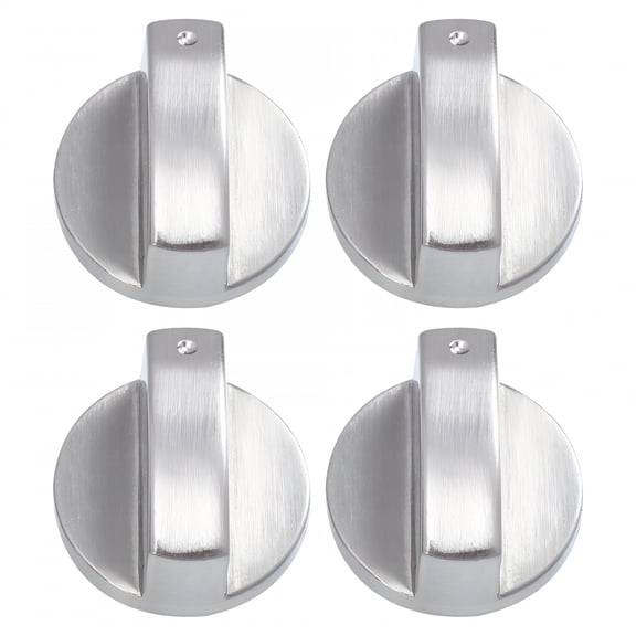 HIBIBUD 4pcs Replacement Stove Knobs Universal Electric Range Knob Metal Burner Control Knobs