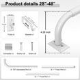 thumbnail image 4 of OLV Curtain Rods Wrap Around 28-48" Adjustable French Metal Large End Rods,White, 4 of 9