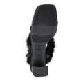 thumbnail image 4 of No Boundaries Women's Block Heel with Fur Ankle Strap, 4 of 5