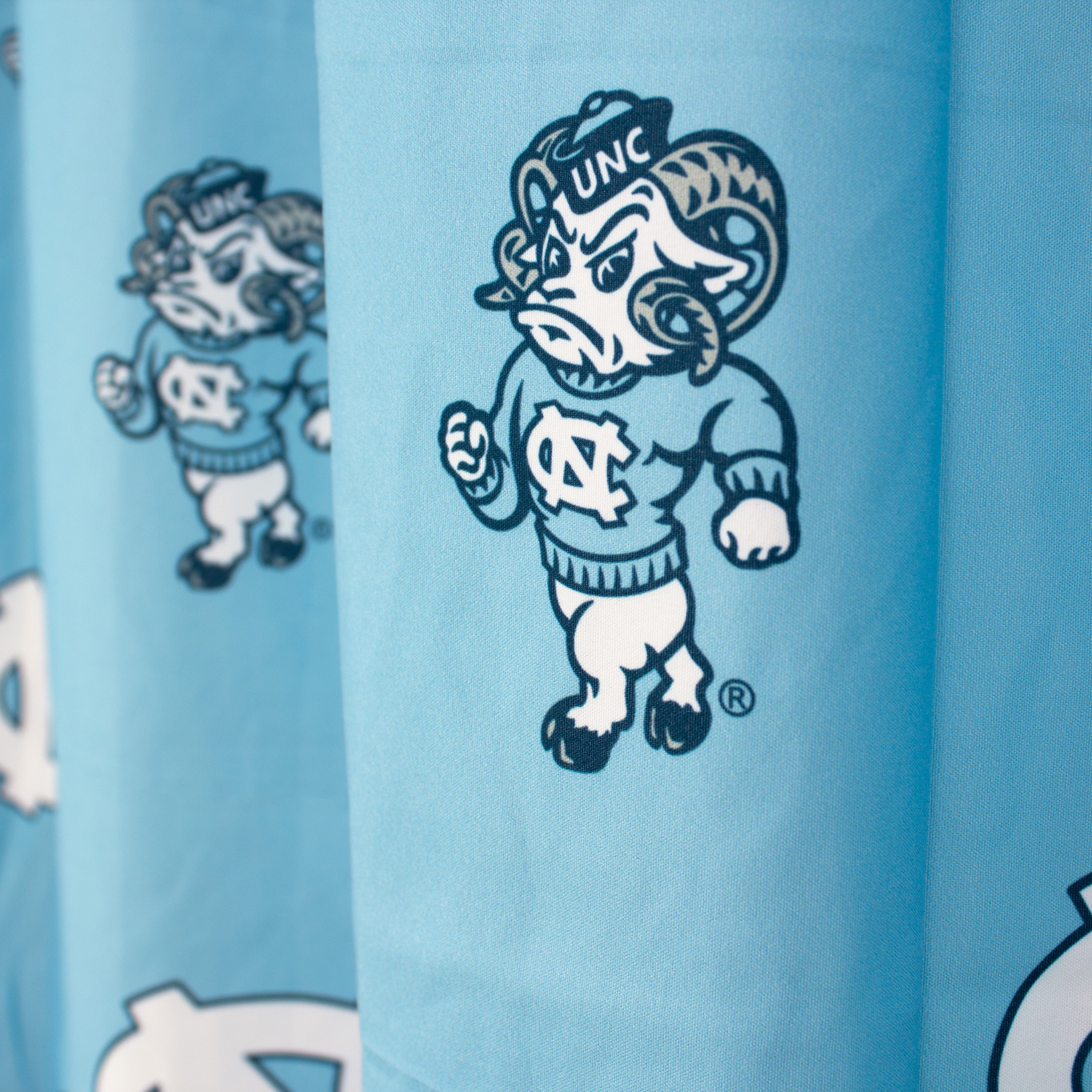 North Carolina Tar Heels Printed Shower Curtain Cover - 70" x 72"