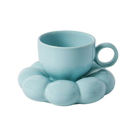 

aturustex Ceramic Coffee Mug with Saucer Set Creative Cup with Sunflower Coaster