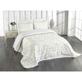 thumbnail image 3 of Ambesonne Bicycle Quilted Bedspread Set 3 Pcs, Pastel Retro Classical, King Size, Cadet Blue Camel, 3 of 5