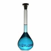 Volumetric Flask 250ml Borosilicate Glass 14/23 Joint Class A Accuracy 6-Pack