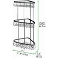 thumbnail image 6 of Metal Bathroom Shelf Unit - Freestanding Vertical Storage for Organizing and Storing Hand Towels, Body Lotion,  Tissues, Bath Salts - 3 Shelves,   - Matte Black, 6 of 7