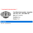 thumbnail image 2 of Front Wheel Hub Assembly - Compatible with 1995, 1997 - 2001 BMW 740i 1998 1999 2000, 2 of 2