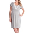 thumbnail image 1 of TopLLC Robe à Manches Courtes à Col Rond Vêtements d'Accouchement pour Femmes Enceintes Vêtements d'Allaitement Ouverts à Manches Courtes Jupes pour Femmes Enceintes Robes à Manches Courtes à Col Rond Robe pour Femmes Enceintes, 1 of 4