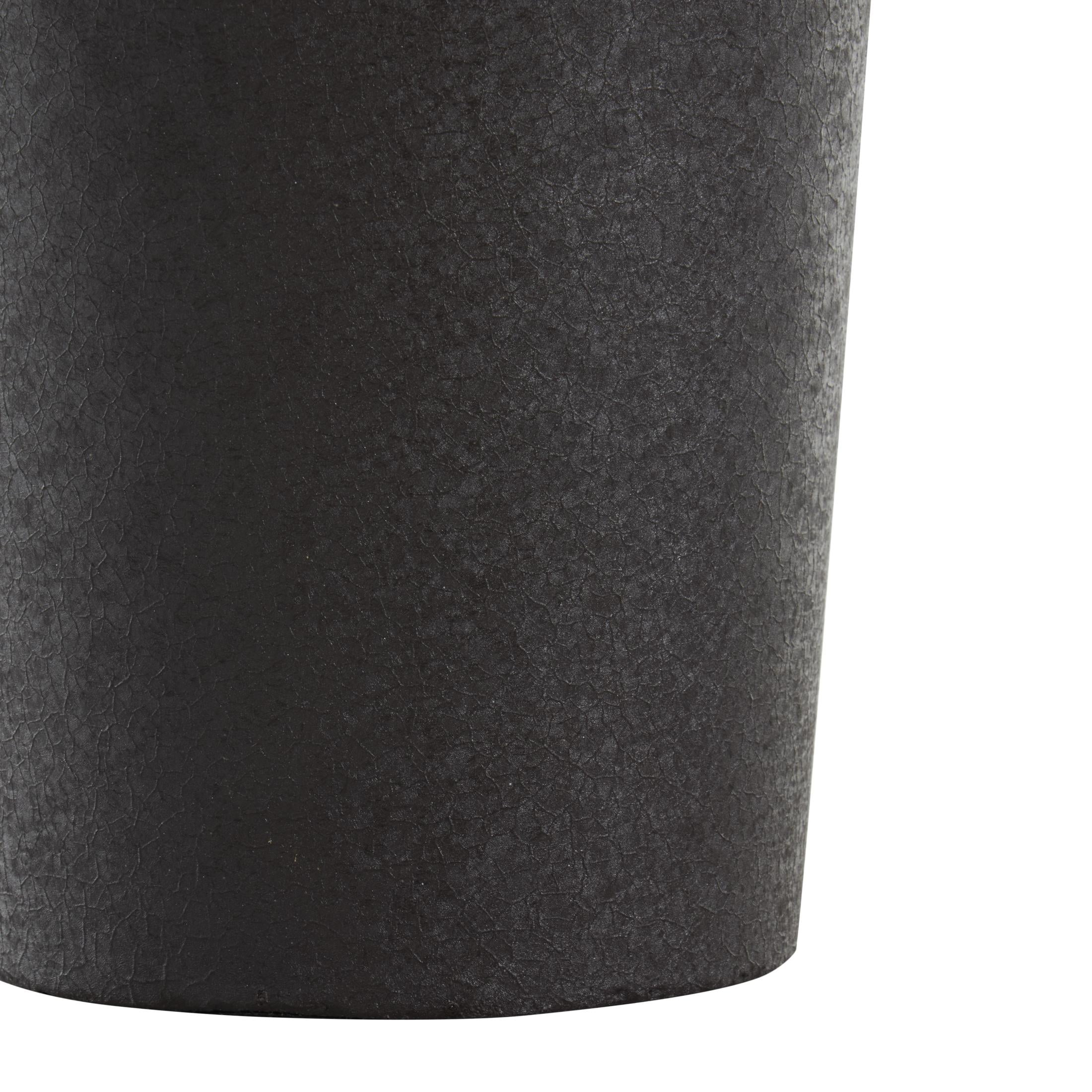 DecMode 20", 16"H Textured Tapered Black Metal Vase, Set of 2