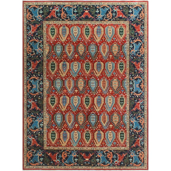 Aria Alexander Red/Blue Rug, 8'9" x 11'8"