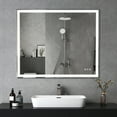 30x36 inch LED Bathroom Vanity Mirror Wall Mounted Adjustable White