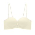 thumbnail image 3 of EliteGoogv Front Closure Bras For Women Wireless Bras For Women Seamless Bras For Women On Non Small Bust Womens Bras Everyday Bras For Women White XL, 3 of 5