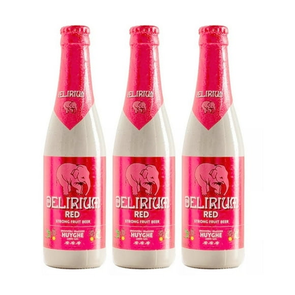 Tripack Cerveza Delirium Red Strong Fruit Beer 330 ml Delirium Tremens Strong Fruit