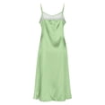 thumbnail image 6 of PNTUTB Summer Women's Solid Color Casual V Neck Sleeveless Strapless Loose Comfortable Split Hem Ankle Length Dress, 6 of 6