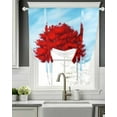 thumbnail image 5 of Red Tree Tie Up Curtains for Window, Thermal Insulted Balloon Shade Adjustable Rod Pocket Curtains Valance Panels for Kitchen Bathroom Cafe 42 x 54 Blue Sky Retro Gradient Landscape Painting, 5 of 6