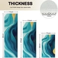 thumbnail image 4 of Teal and Gold Marble Ink Swirls Pattern Kitchen Rugs Sets Of 3,Kitchen Runner Rugs Non Skid Washable,Decorative Kitchen Floor Mats for Kitchen,Sink,Laundry,17"x30"+ 17"x47" + 17"x59", 4 of 6