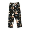 thumbnail image 4 of Goofa Lilies Flowers Printed Soft Pajama Pants for Women, Wide Leg Comfy Casual Lounge Yoga Pants-Small, 4 of 9