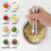 Stainless Steel Mortar And Pestle Set - 304 Rust Proof, Shock Absorbing Base - 5.91 x 5.91 - Spice Grinder Pilon for Herbs, Garlic, Ginger - Non-Slip Grip