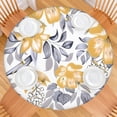thumbnail image 2 of Pioneer Flower Floral Print Pattern Round Fitted Tablecloth with Elastic Edge,Dining Table Cover Waterproof,Outdoor Round Tablecloth for Camping,Dining,Indoor and Outdoor, 2 of 7