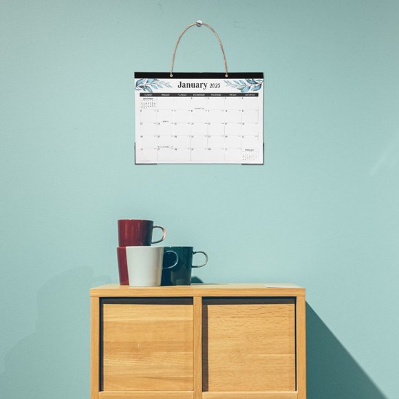 OULII Monthly Wall Calendar with Ink Resistant Pages Multi Paper Countdown 1Pack