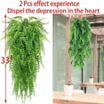thumbnail image 2 of 4 Piezas Helechos Colgantes Artificiales, Plantas de Vid, Hiedra Falsa, Helecho de Boston, Planta Colgante, Plantas de Plástico Resistentes Una Los Rayos UV Al Aire Libre, 2 of 5