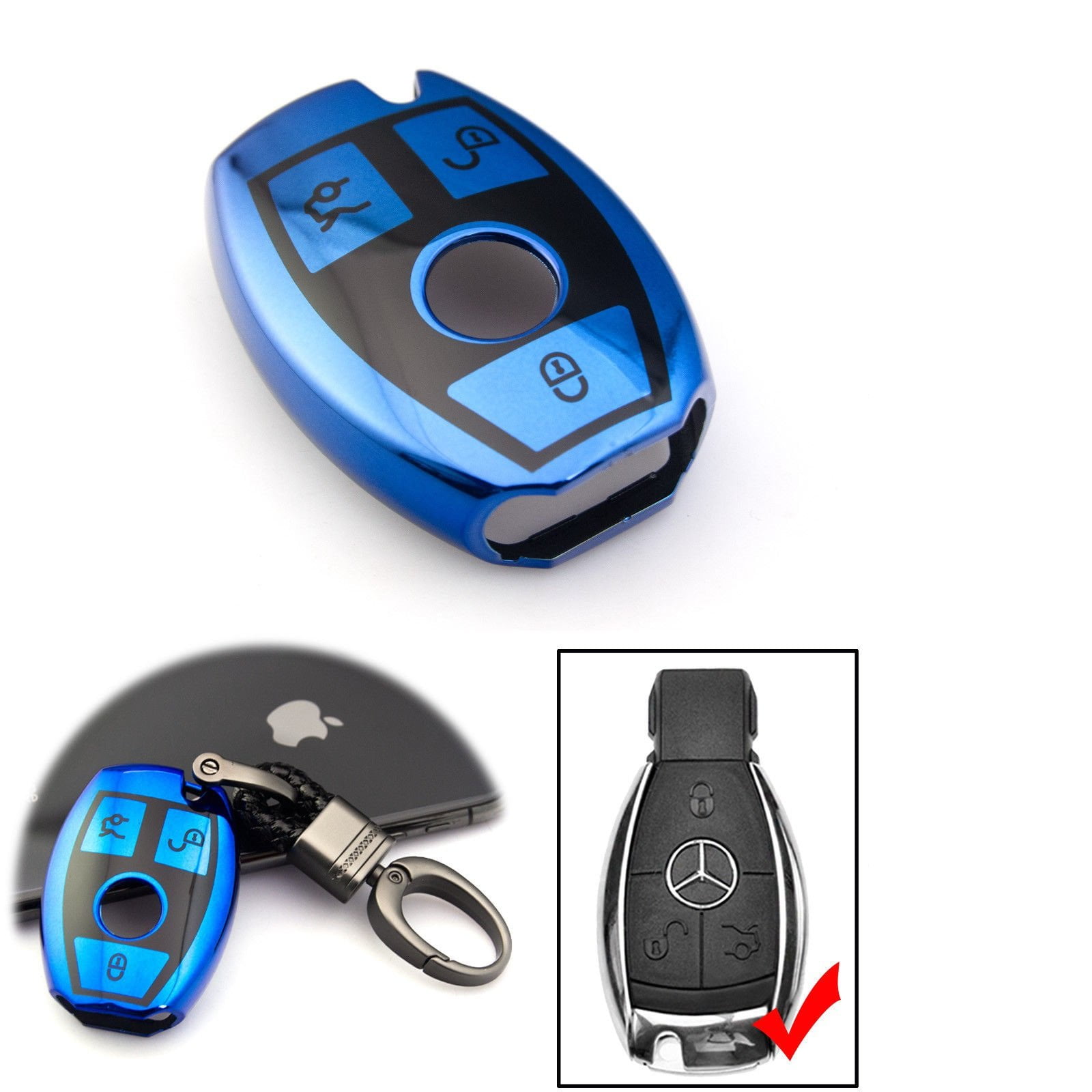 2 Button Car Remote Key Fob Case For Mercedes Benz C E CLS CLK ML B SLK CL S 