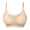 Beige, variant on MOJOGO Women's Seamless Bras Breathable Side Smooth Wireless Bra with Mesh Cutout Plus Size Push Up Bralette M
