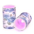 thumbnail image 2 of WOBOGO Size Combo Candle Flickering Flameless with Remote Control and Timer for Romantic Atmosphere Blue Rose, 2 of 7